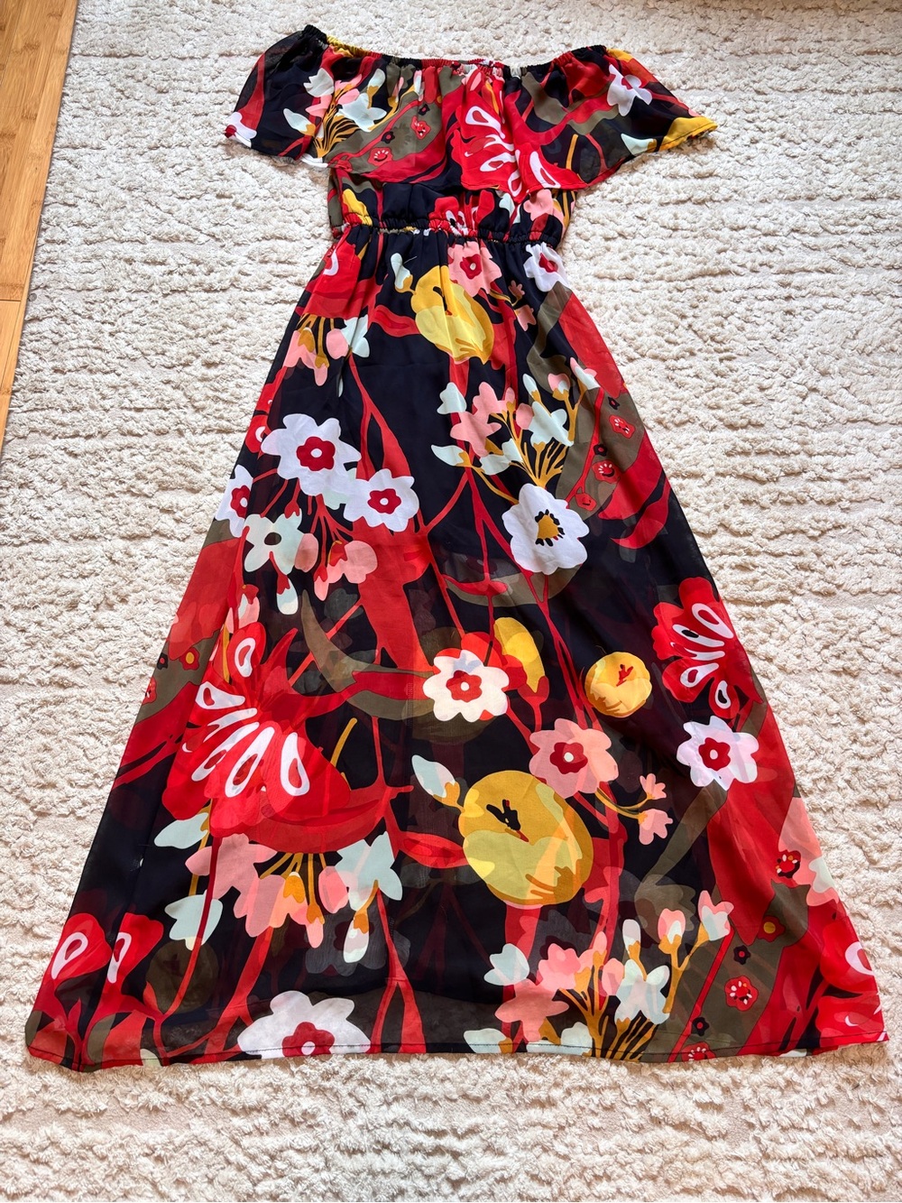 Women’s off the shoulder floral summer dress size s